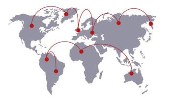 mundo mapa globo dados rede elementos fundo vetor