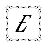 lindo vintage monograma quadro. ornamentado caligráfico Projeto elemento. ilustração vetor