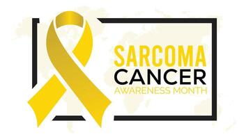 sarcoma Câncer consciência mês observado cada ano dentro julho. modelo para fundo, bandeira, cartão, poster com texto inscrição. vetor