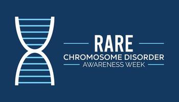 raro cromossoma transtorno consciência semana cada ano dentro julho. modelo para fundo, bandeira, cartão, poster com texto inscrição. vetor