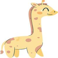 mascote desenho animado girafa vetor