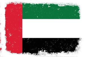 vintage plano Projeto grunge Unidos árabe Emirados bandeira fundo vetor