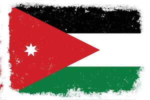vintage plano Projeto grunge Jordânia bandeira fundo vetor