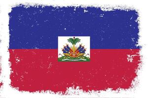 vintage plano Projeto grunge Haiti bandeira fundo vetor