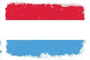 vintage plano Projeto grunge Luxemburgo bandeira fundo vetor