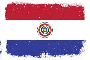 vintage plano Projeto grunge Paraguai bandeira fundo vetor