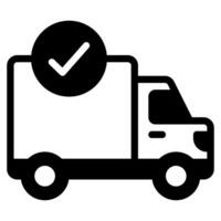 Entrega caminhão conectados compras o negócio ilustração vetor