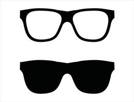 óculos silhueta em branco fundo vetor