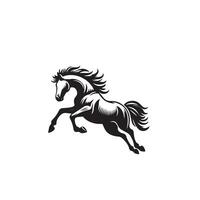 cavalo silhueta em branco fundo. cavalo logotipo vetor
