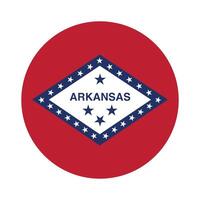 Arkansas Estado bandeira ilustração. Arkansas bandeira. Arkansas Estado volta bandeira. vetor