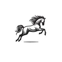 cavalo silhueta em branco fundo. cavalo logotipo vetor
