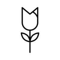 ícone de linha de tulipa vetor