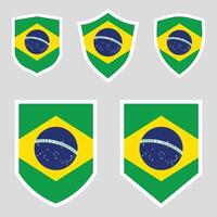 Brasil conjunto escudo quadro, Armação vetor