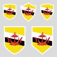 brunei conjunto escudo quadro, Armação vetor