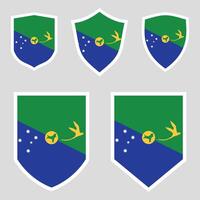 Natal ilha conjunto escudo quadro, Armação vetor