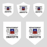 mayotte conjunto escudo quadro, Armação vetor