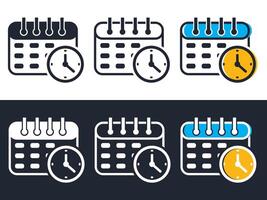 calendário ícone, simples Projeto ilustração, Projeto estilo com diferente cores. fácil para editar usar para sites, aplicativos, etc. vetor