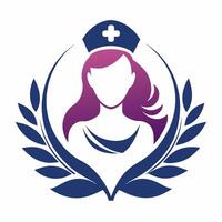 ilustração do médico enfermeira logotipo ícone vetor