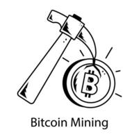 na moda bitcoin mineração vetor