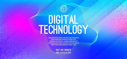 abstrato digital tecnologia futurista Ciência azul Rosa fundo, cyber Ciência tecnologia, inovação comunicação futuro, ai grande dados, Internet rede conexão, nuvem oi-tech ilustração vetor