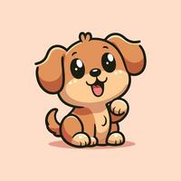 fofa cachorro personagem ilustração desenho animado estilo vetor
