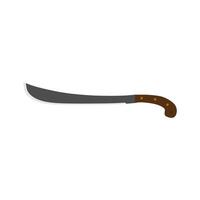 golok facão plano Projeto ilustração isolado em branco fundo. combate arma lâminas, modelo tipos. caçador espada e caçador faca lâminas. proteção conceito. Guerreiro lâminas vetor