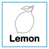 rastreamento limão fruta alfabeto ilustração vetor