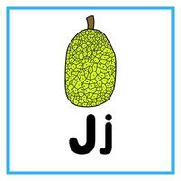 plano jack fruta alfabeto j ilustração vetor
