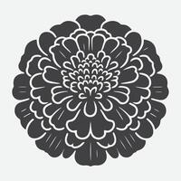 impressão cativante calêndula flor silhueta, da natureza artístico obra-prima vetor