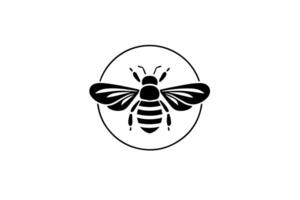 abelha simples ícone orgânico querida marca logotipo. vetor