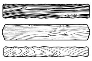 vintage de madeira tabuleta desenhado à mão esboço com retro flair. vetor