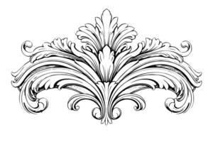 vintage barroco ornamentação intrincado ilustrações do arquitetônico reboco detalhes elemento. vetor