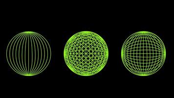 3d estrutura de arame modelos do objetos rede linha. geométrico formas atmosfera futuro. retro futurista Projeto para tecnológica ou científico elemento. brilhante cor. ilustração. vetor