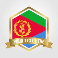 dourado luxo eritreia rótulo ilustração vetor