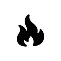 fogo sólido Preto ícone Projeto Boa para local na rede Internet e Móvel aplicativo vetor