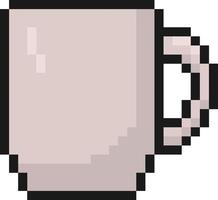 café ou chá copo pixel arte ícone, bebida, pixelizado, mosaico, anos 80, anos 90 velho videogames jogos estilo, Itens para jogo, aplicativo, social meios de comunicação e Mais vetor