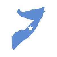 Somália mapa ilustrado em branco fundo vetor