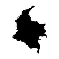 Colômbia mapa ilustrado em branco fundo vetor