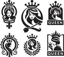 rainha arte ícone ilustração vetor