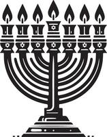 hanukkah menorah ilustração vetor