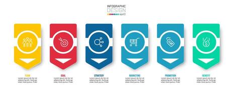 modelo de infográfico de conceito de negócio com opção. vetor