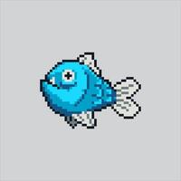 pixel arte ilustração peixe. pixelizada peixe eu no. mercearia peixe carne pixelizada para a pixel arte jogos e ícone para local na rede Internet e jogo. velho escola retrô. vetor