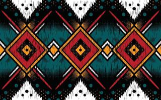 étnico abstrato ikat arte. desatado padronizar dentro tribal, folk bordado, e mexicano estilo. asteca geométrico arte vetor