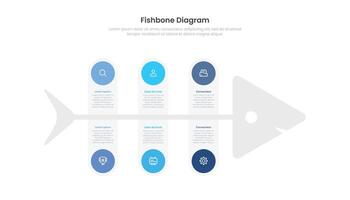 espinha de peixe diagrama infográfico modelo Projeto vetor