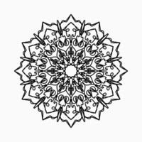 padrão circular em forma de mandala com flor para decoração de tatuagem de mandala de henna. vetor