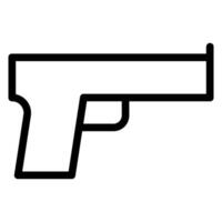 ícone de linha de pistola vetor