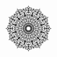 padrão circular em forma de mandala com flor para decoração de tatuagem de mandala de henna. vetor