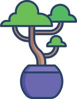 bonsai ilustração ícone vetor