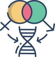 hereditariedade linear cor ilustração vetor
