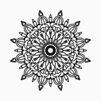 padrão circular em forma de mandala com flor para decoração de tatuagem de mandala de henna. vetor